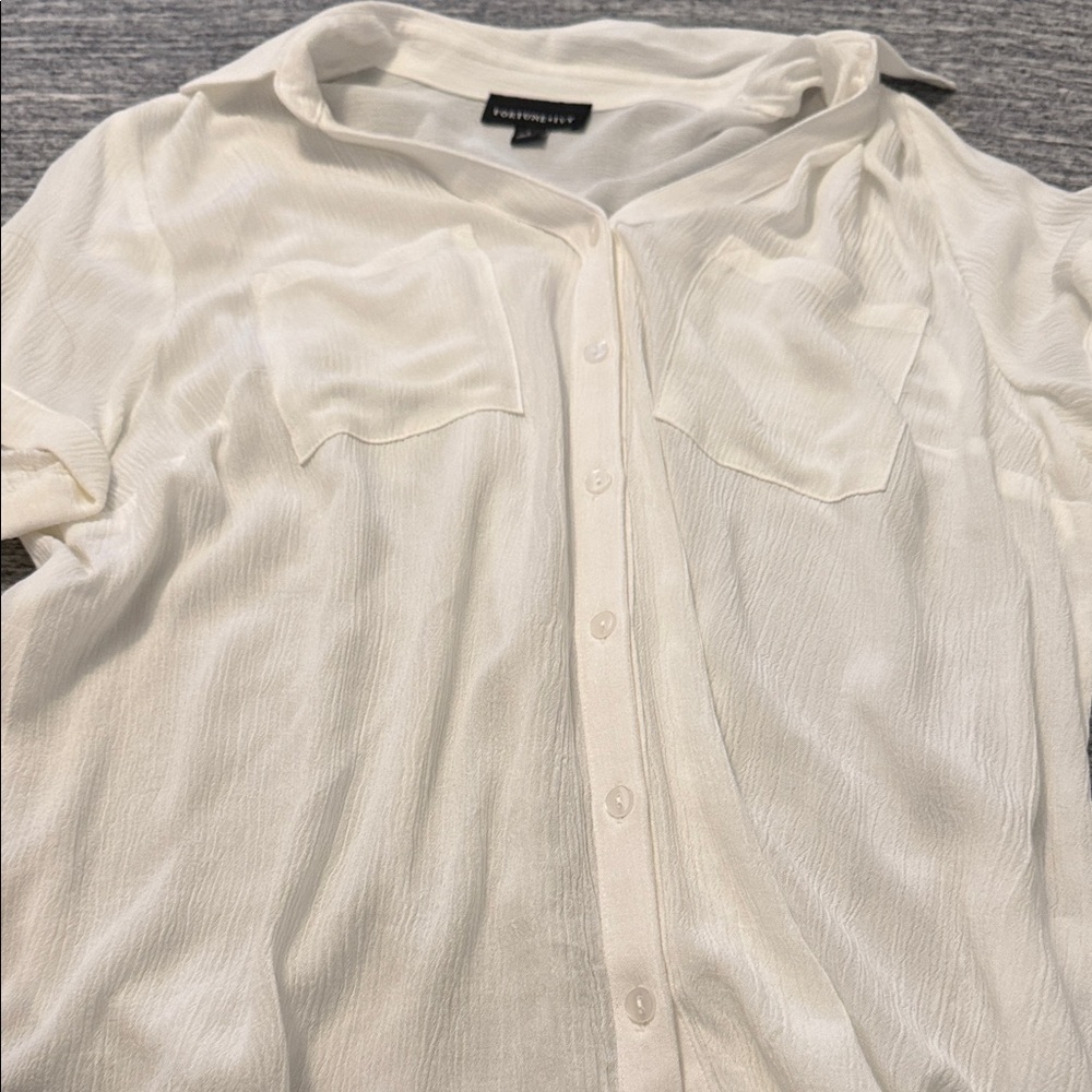 White Button-Up Blouse